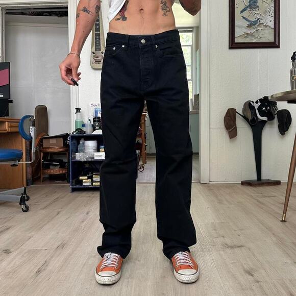 Brand New Black Straight Leg Stussy New Classic Jean Pant - Picture 2 of 8